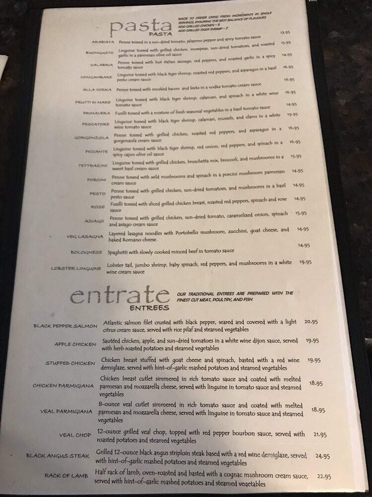 Valens restatants - Toronto, ON menu_pic