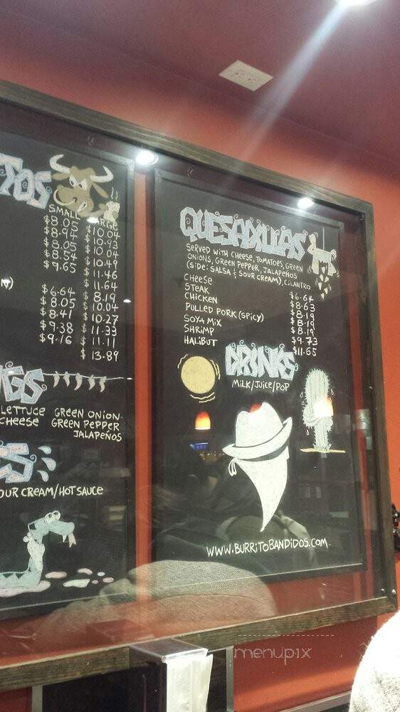 Burrito Bandidos - Toronto, ON menu_pic