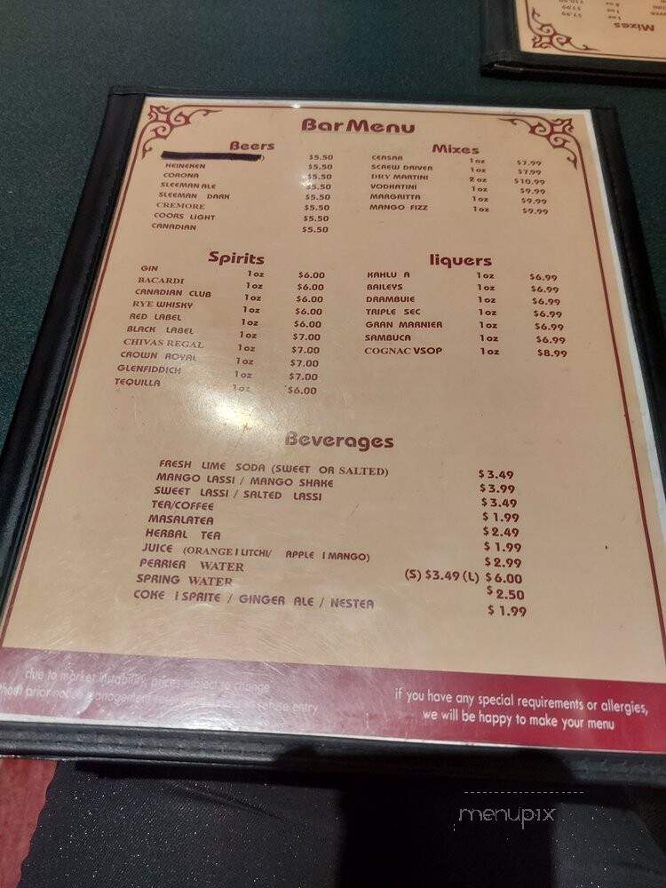 Gautama, the Art of Indian Cuisine - Toronto, ON menu_pic