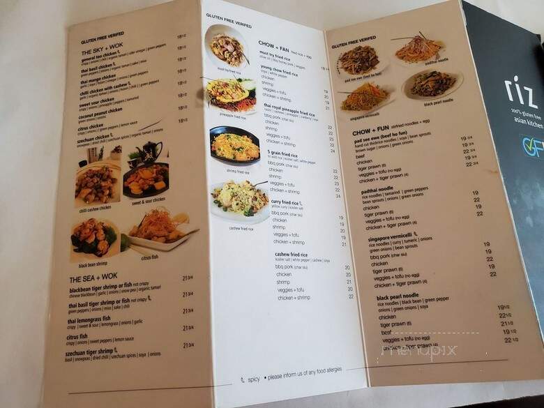 RIZ North Review - Toronto, ON menu_pic