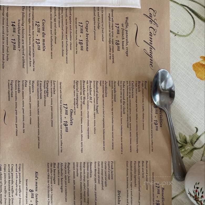 Cafe Campagne - Vaudreuil-Dorion, QC menu_pic