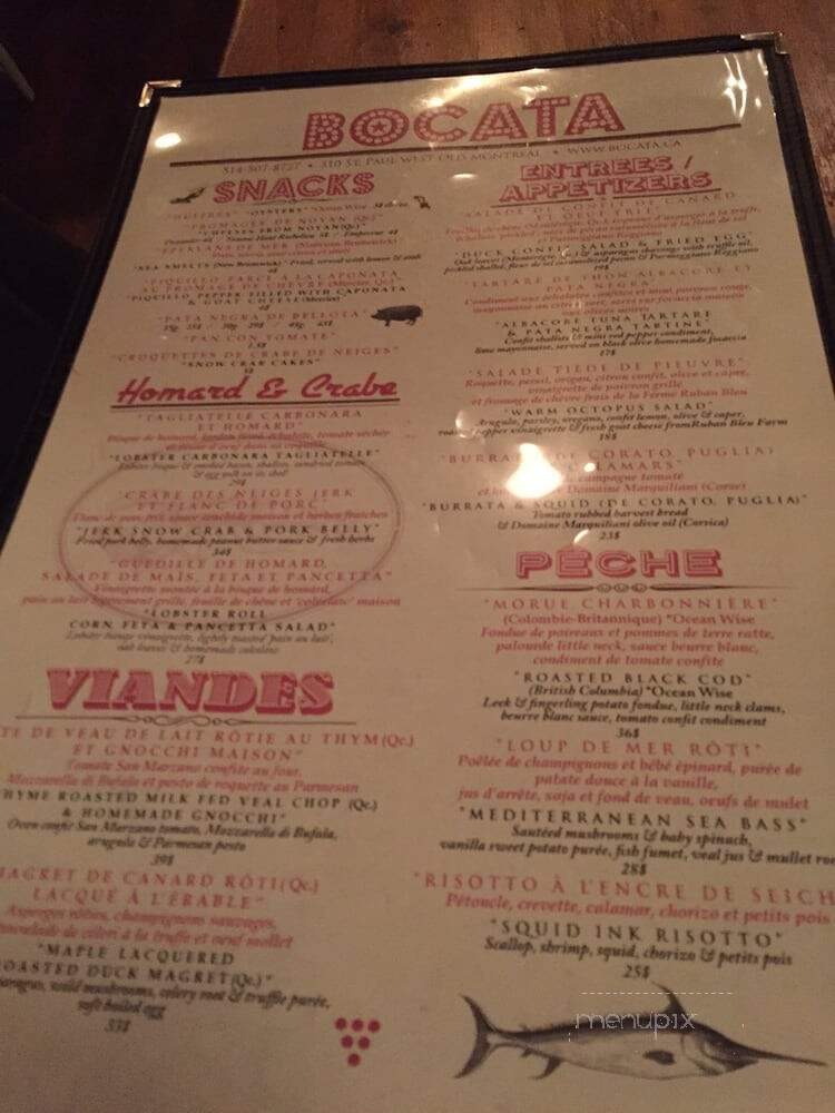 Bocata - Montreal, QC menu_pic
