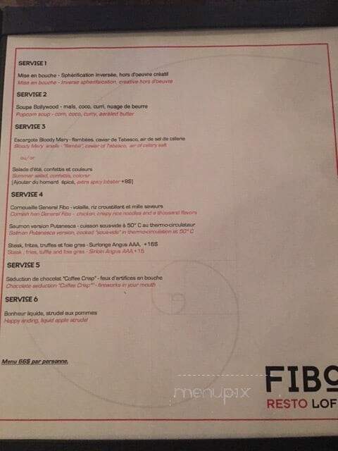 Fibo - Montreal, QC menu_pic