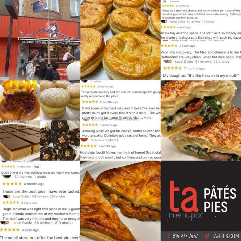 Tourtire Australienne - Montreal, QC menu_pic