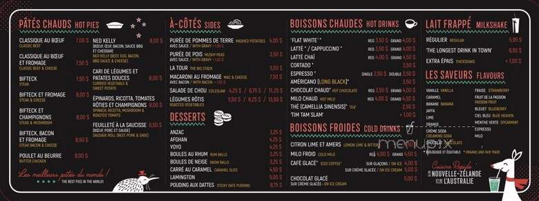 Tourtire Australienne - Montreal, QC menu_pic