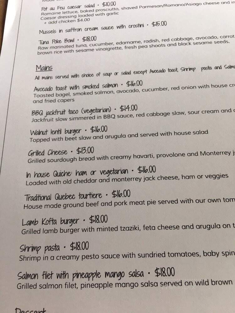 Pot au Feu - Wakefield, QC menu_pic