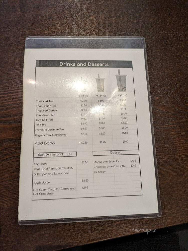 You and I - Anaheim, CA menu_pic