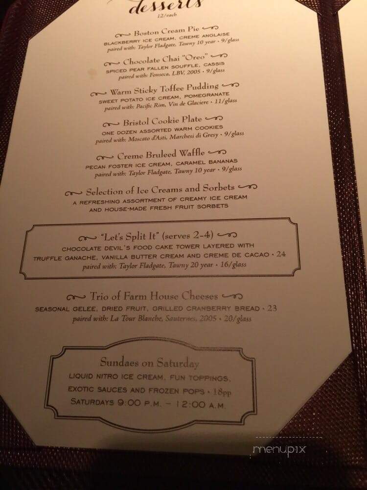 The Bristol - Boston, MA menu_pic