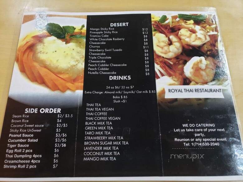 Royal Thai Restaurant - Garden Grove, CA menu_pic