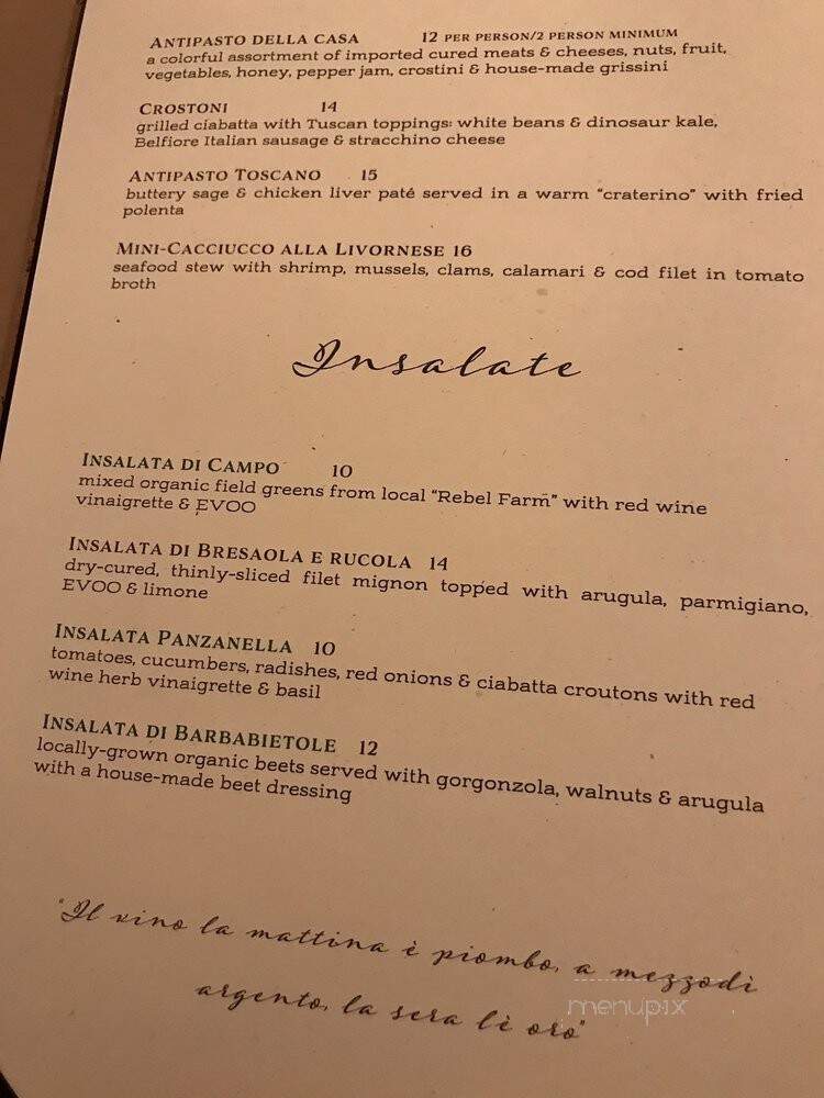 Firenze A Tavola - Denver, CO menu_pic