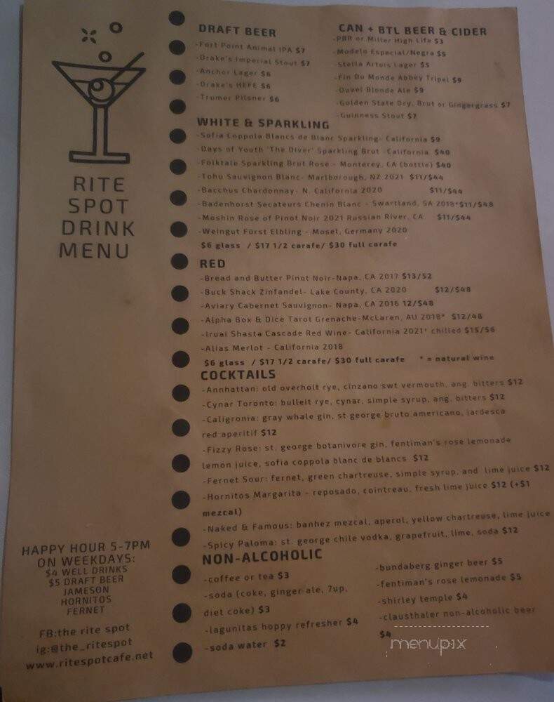 Rite Spot Cafe - San Francisco, CA