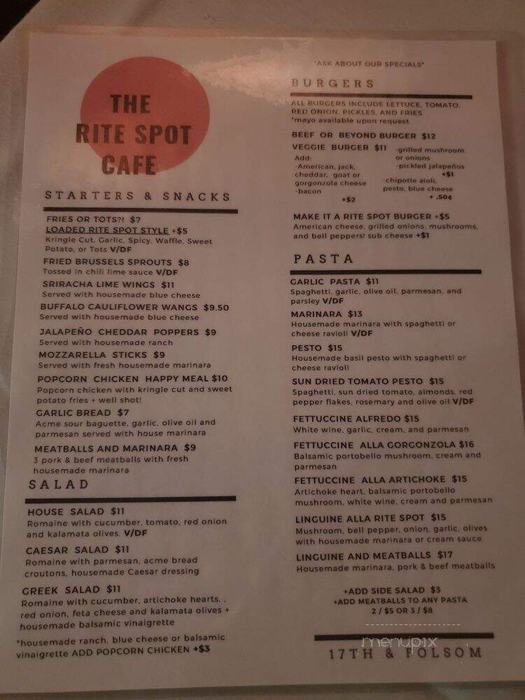 Rite Spot Cafe - San Francisco, CA