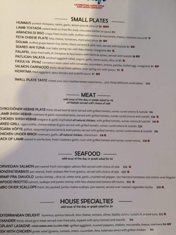 Sherefe-a Mediterranean Grill - Fayetteville, NC menu_pic