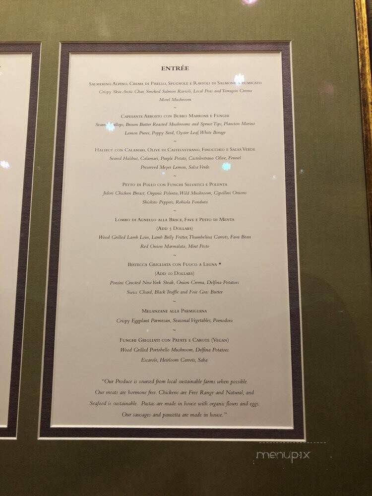Vivace At Four Seasons Resort Aviara - Carlsbad, CA menu_pic