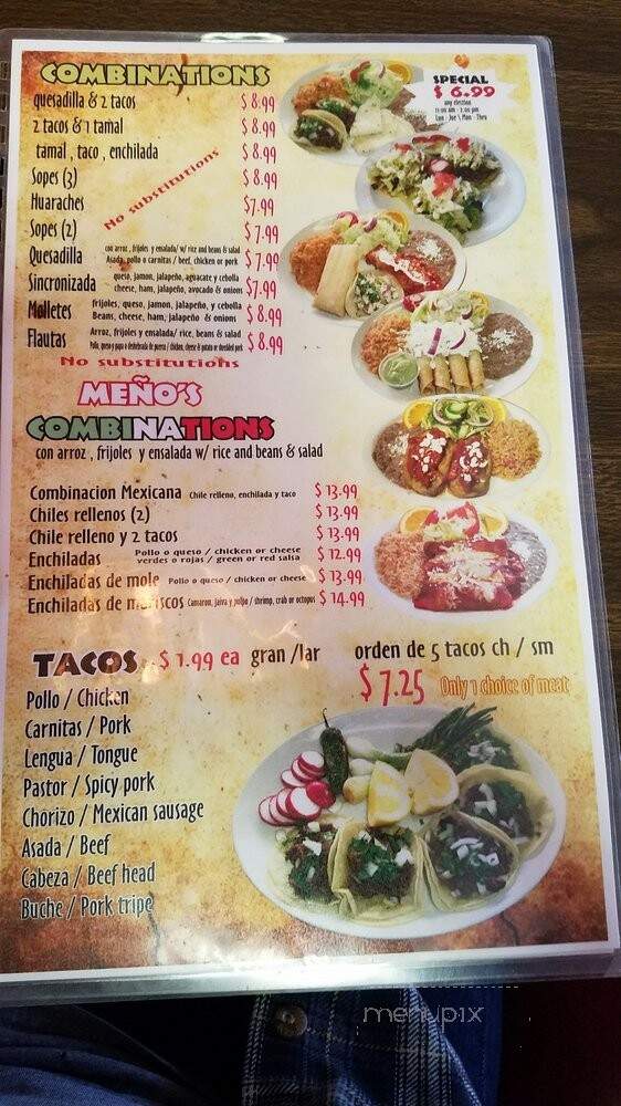 Menos Restaurant - Salt Lake City, UT menu_pic