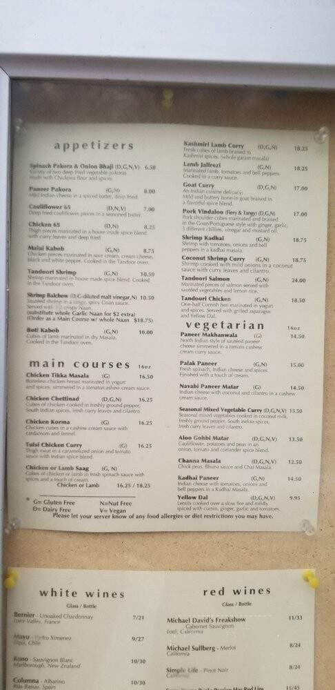Tulsi - Kittery, ME menu_pic