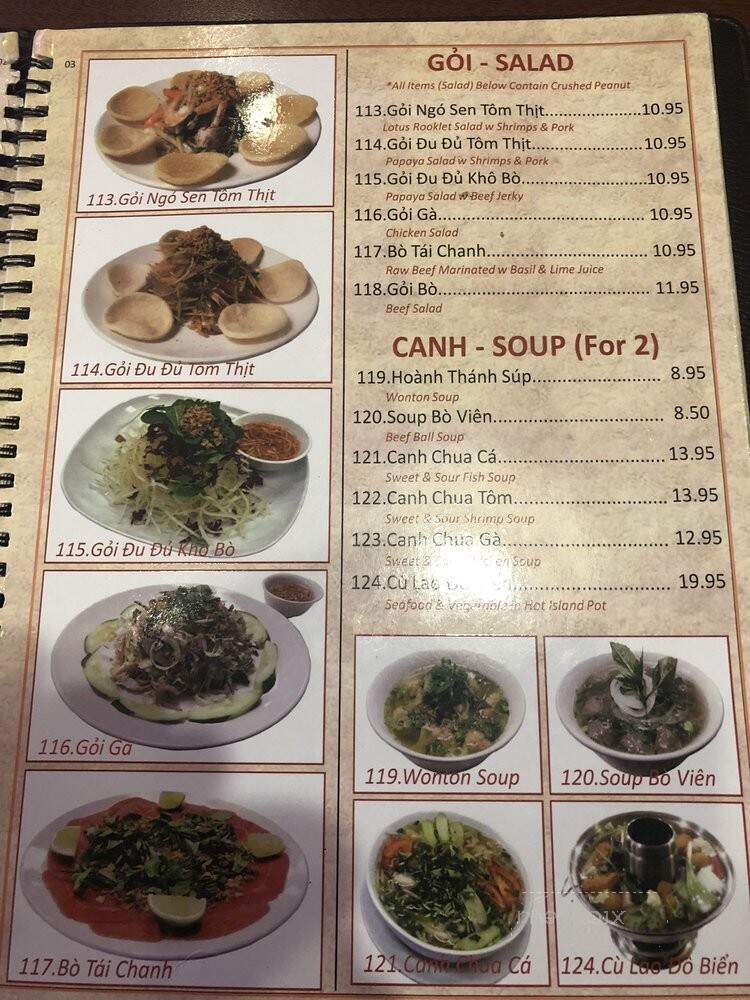Pho & Cafe Viet Huong - Philadelphia, PA menu_pic
