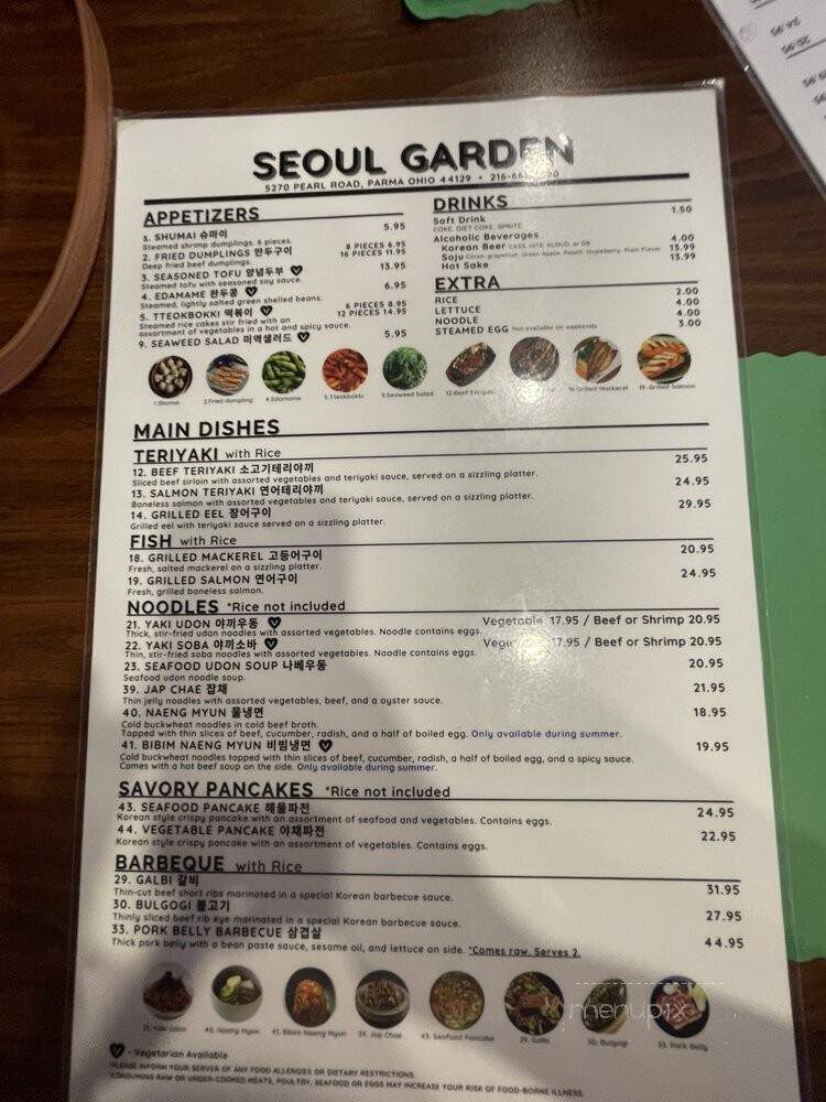 Seoul Restaurant - Cleveland, OH menu_pic