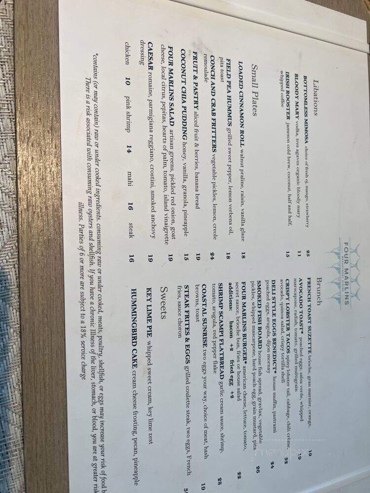 Four Seasons Hotel Miami - Miami, FL menu_pic