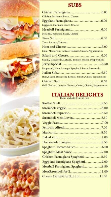 Jerry & Joe's Pizzeria - Hialeah, FL menu_pic