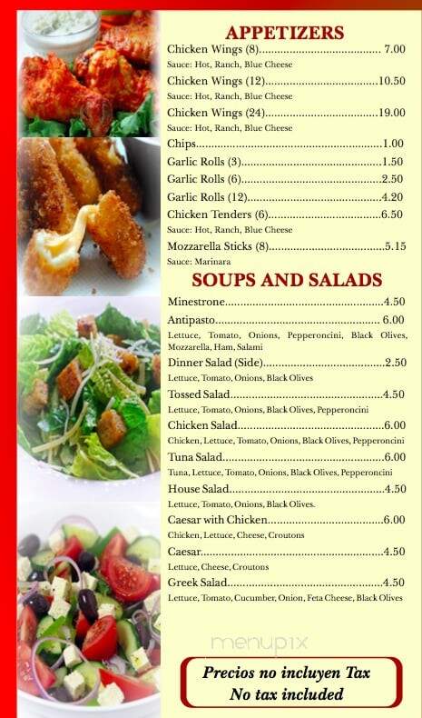 Jerry & Joe's Pizzeria - Hialeah, FL menu_pic