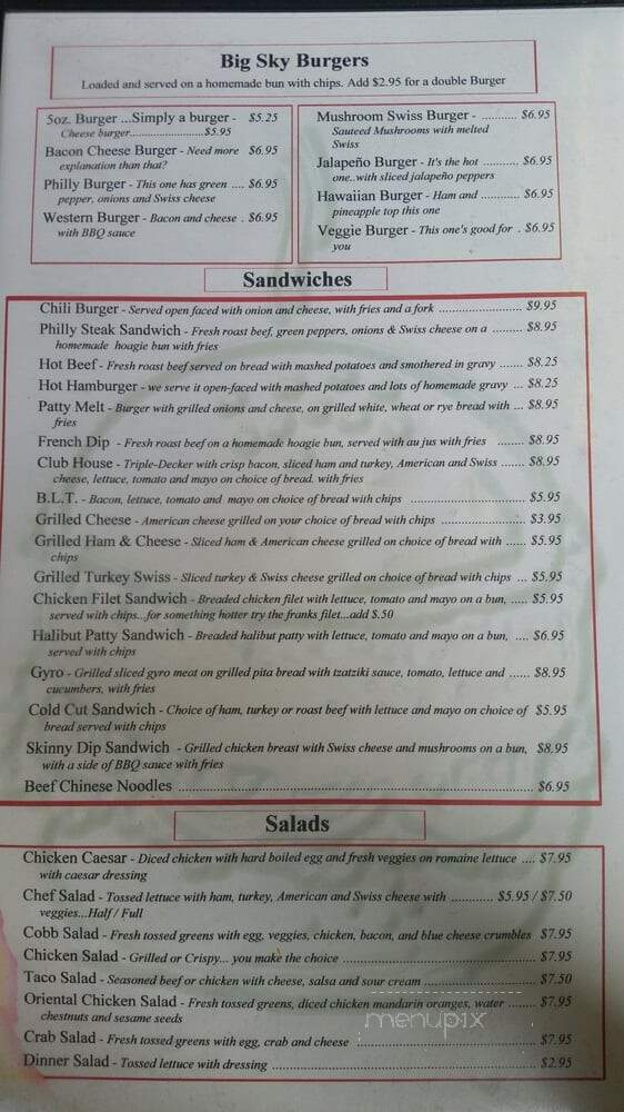 Bon Appetit - Cut Bank, MT menu_pic