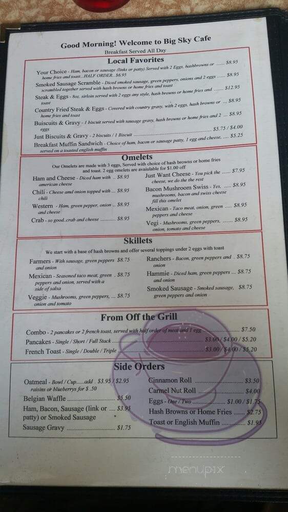 Bon Appetit - Cut Bank, MT menu_pic