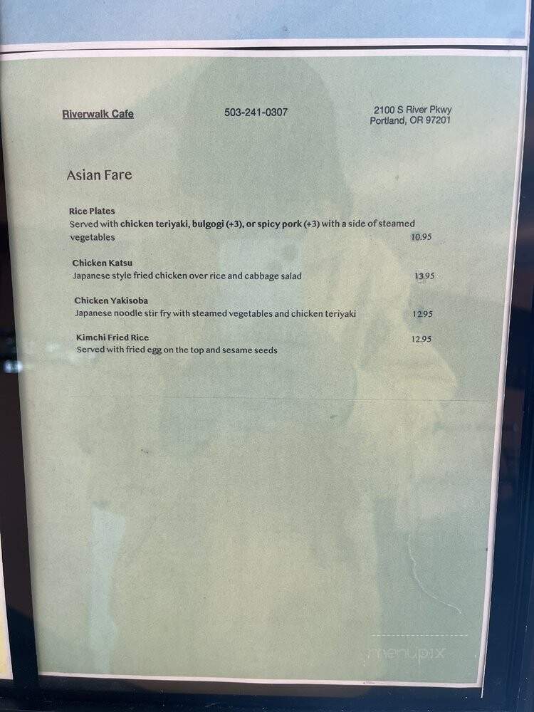 Riverwalk Cafe - Portland, OR menu_pic