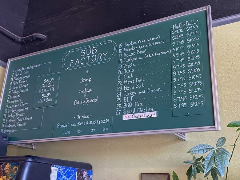 Sub Factory - Portland, OR menu_pic