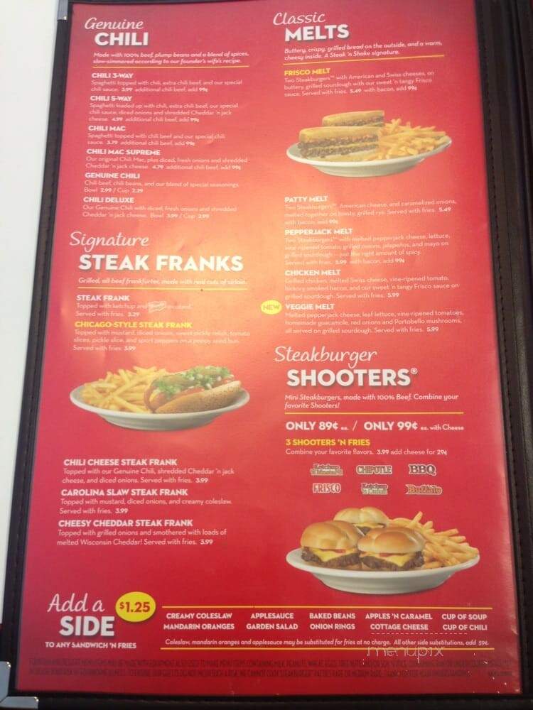 Steak 'n Shake - Franklin, TN menu_pic