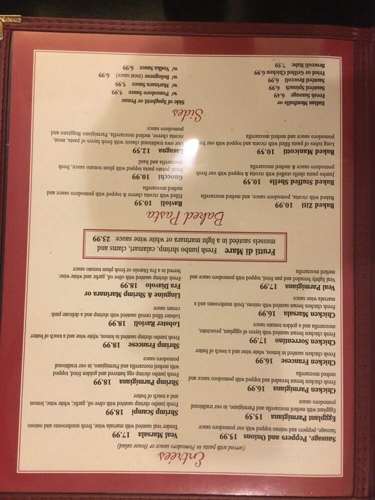 Mama Sbarro's Pizzeria (sbarro's) - Hauppauge, NY menu_pic