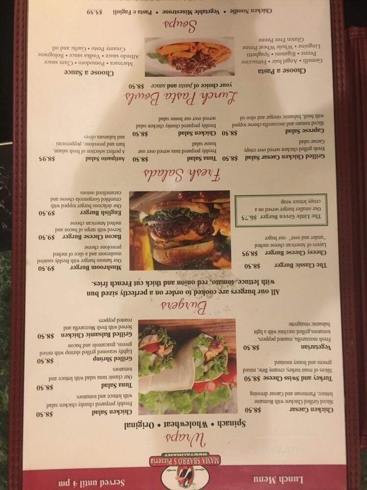 Mama Sbarro's Pizzeria (sbarro's) - Hauppauge, NY menu_pic