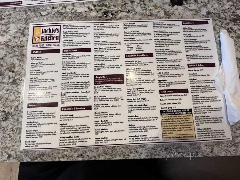 Jackie's Kitchen - Houston, TX menu_pic