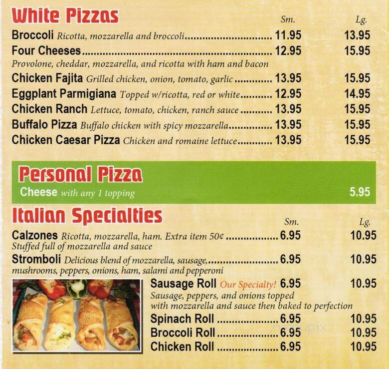 Happys Pizza - Bound Brook, NJ menu_pic