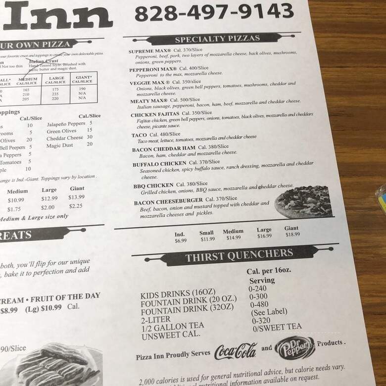 Pizza Inn - Cherokee, NC