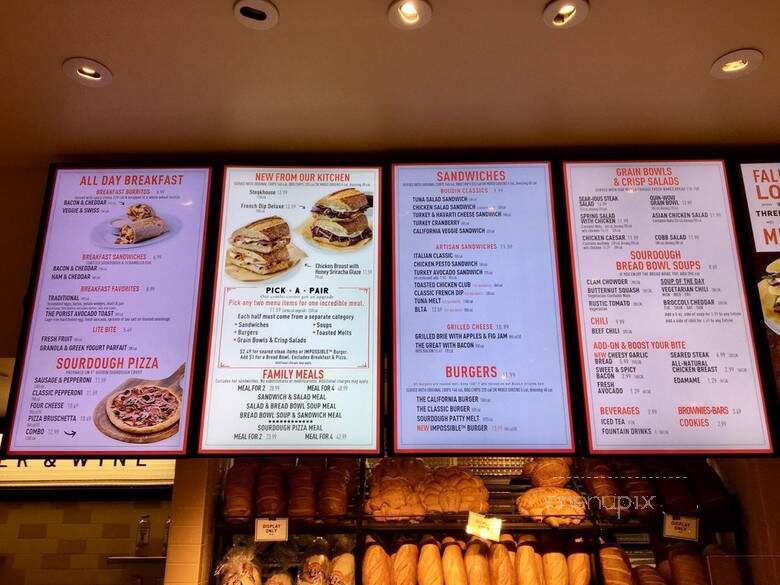 Boudin Sourdough Bakery & Cafe - Sacramento, CA menu_pic