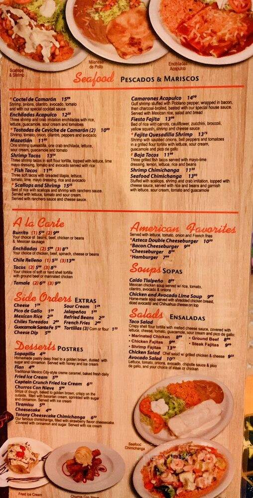 El Azteca - Appleton, WI menu_pic