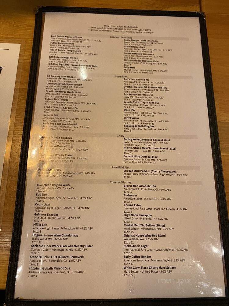 Stub and Herbs - Minneapolis, MN menu_pic
