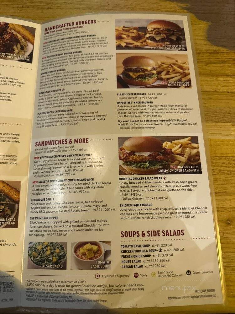 Applebees - La Quinta, CA menu_pic