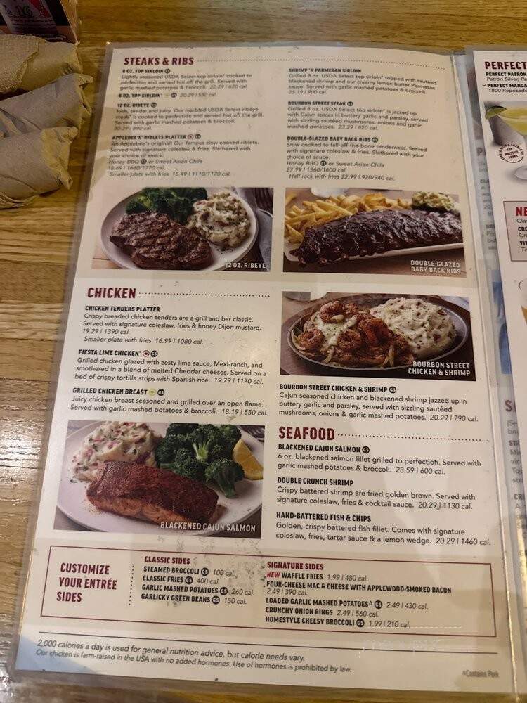 Applebees - La Quinta, CA menu_pic