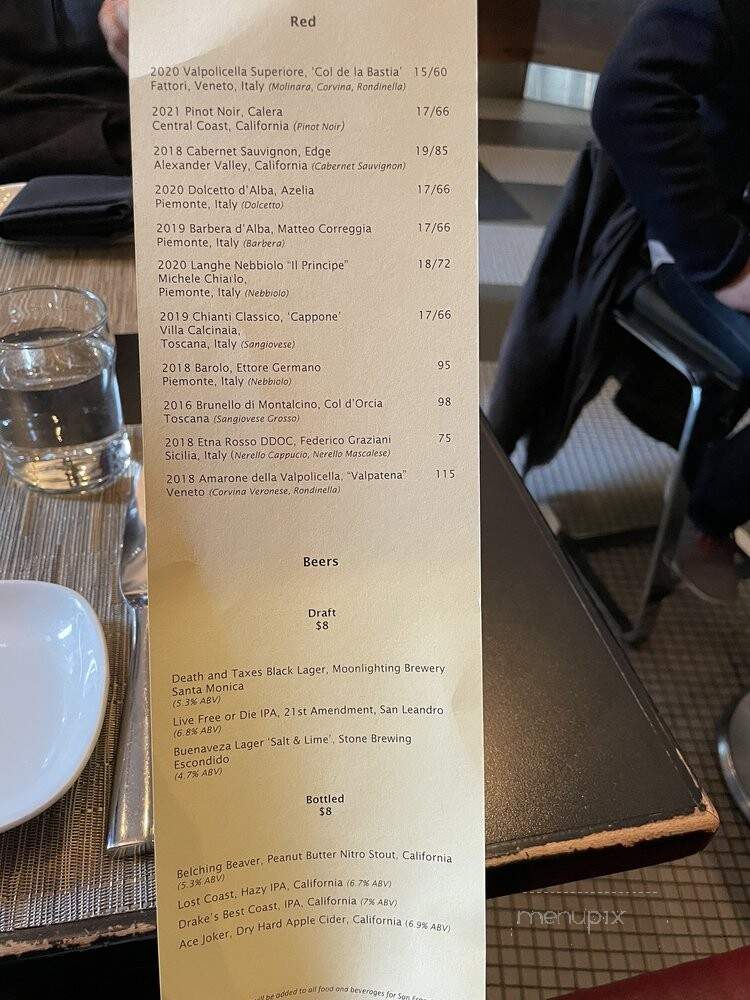 Barbacco - San Francisco, CA menu_pic