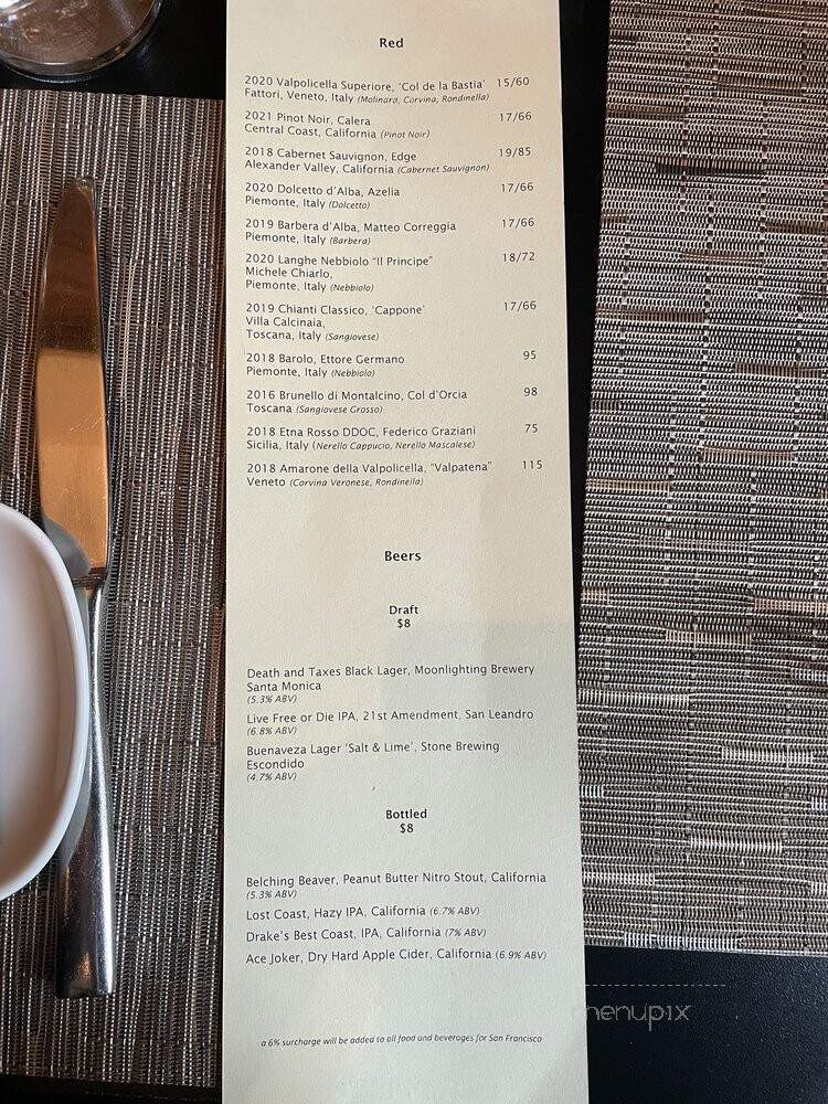 Barbacco - San Francisco, CA menu_pic