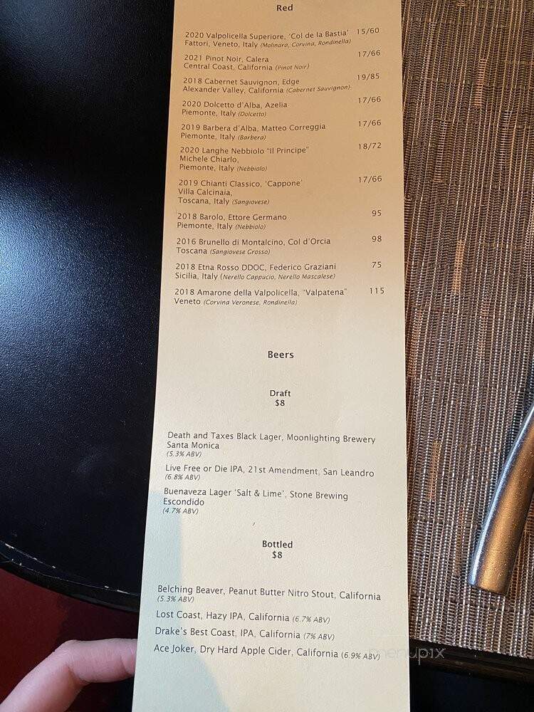 Barbacco - San Francisco, CA menu_pic