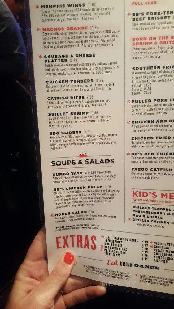 BB King's Blues Club - Orlando, FL menu_pic