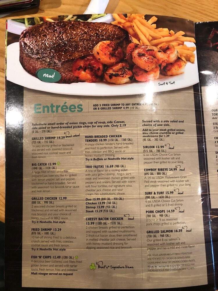 Beef O'Brady's - Titusville, FL menu_pic