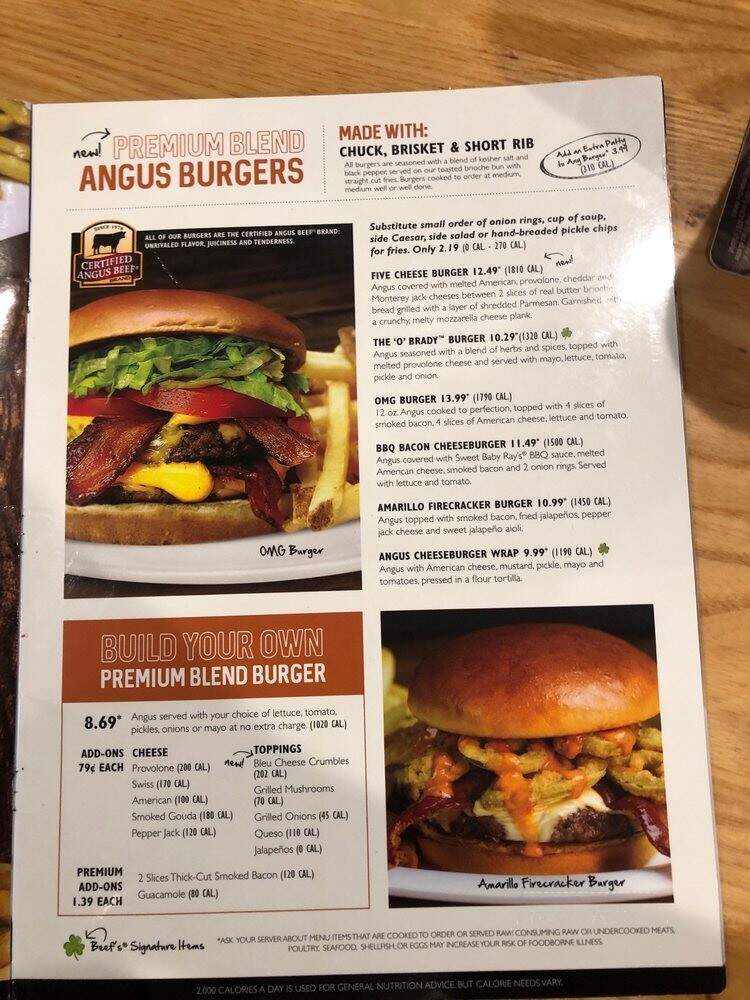 Beef O'Brady's - Titusville, FL menu_pic