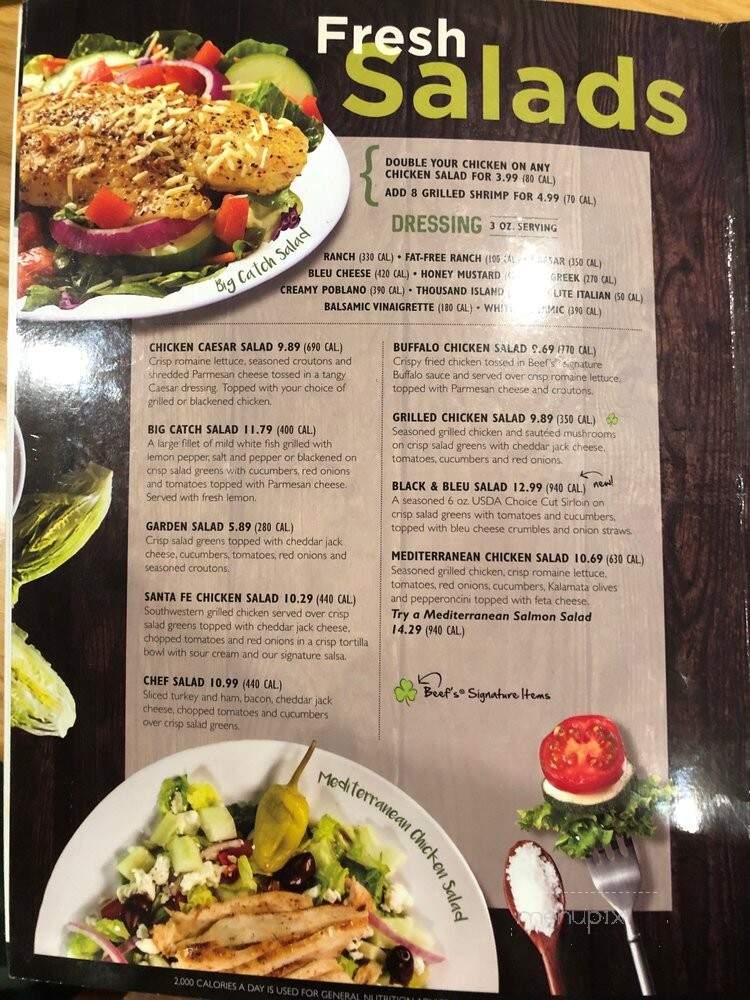 Beef O'Brady's - Titusville, FL menu_pic