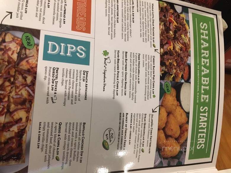 Beef O'Brady's - Riverview, Fl menu_pic