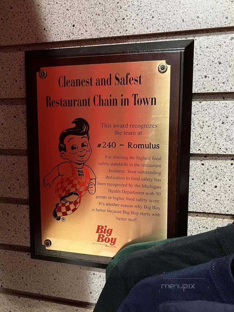 Big Boy Restaurants - Romulus, MI menu_pic