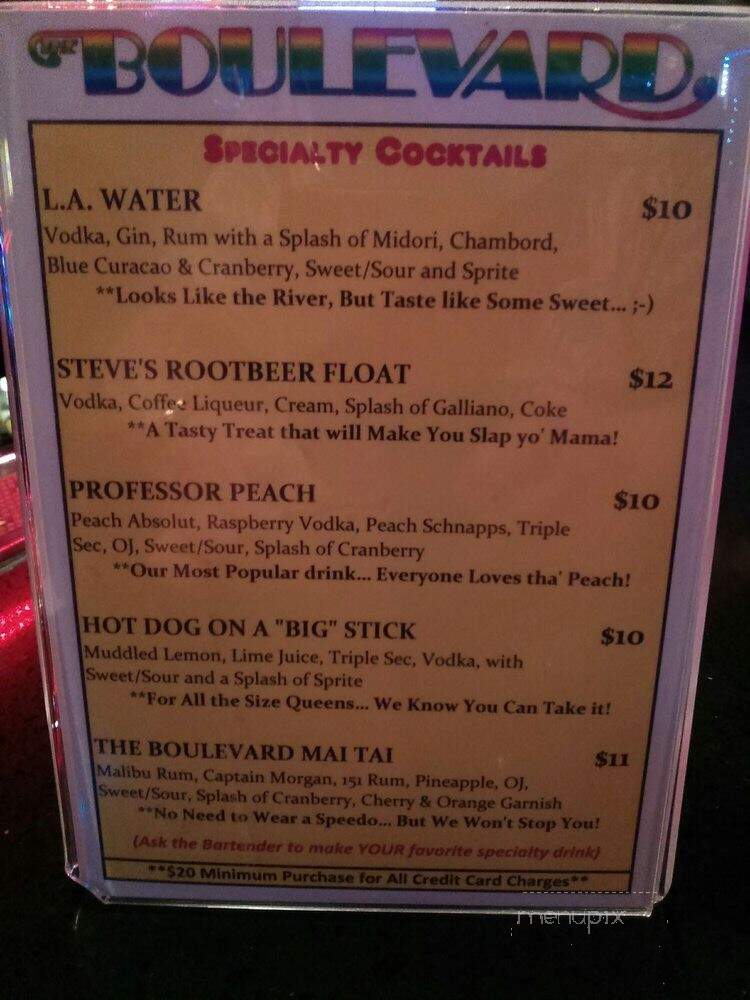 Boulevard - Pasadena, CA menu_pic